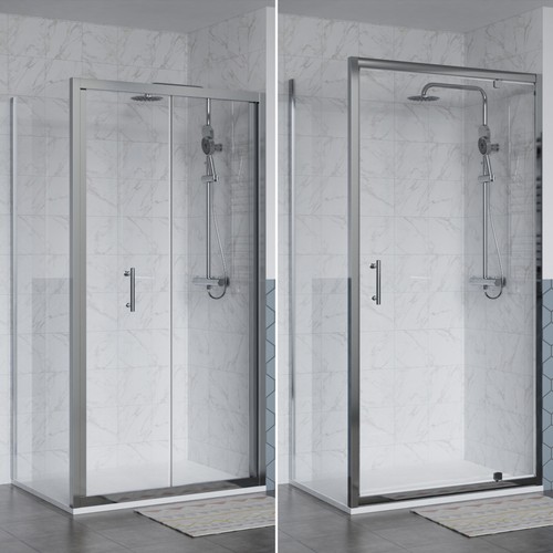 Bifold pivot hinged shower - hinged,