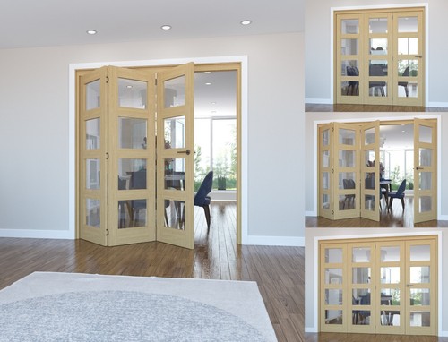 Oak internal bifold doors - oak,