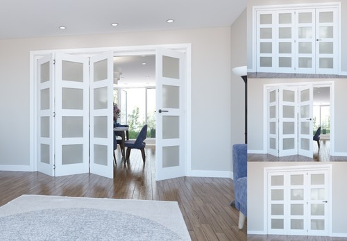 Internal bifold doors - internal, white