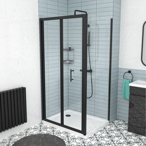 Nes home black 900mm - black, bi-fold