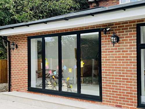 Modern bifold door black - door, ,black