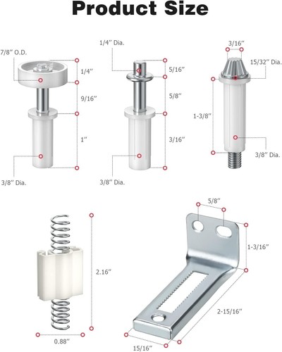 Top pivot hinge kit stainless - kit,